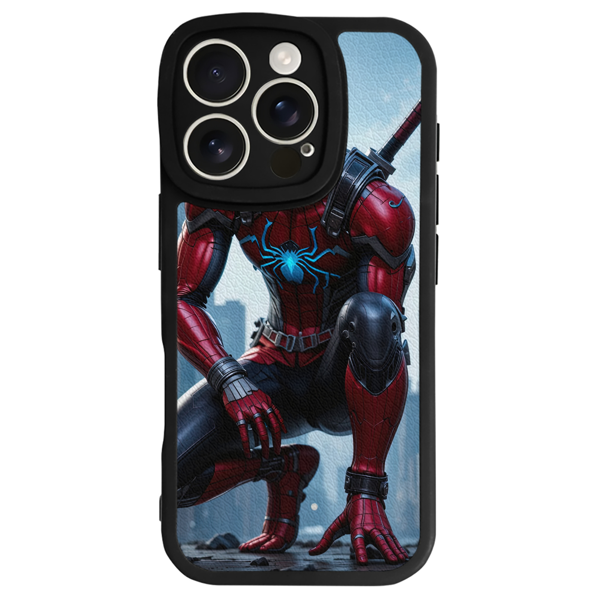 （画像用） Spider Man スパイダーマン 【iPhone 16シリーズ対応】シリコンスマホケース（レザー調） 材質：シリコン